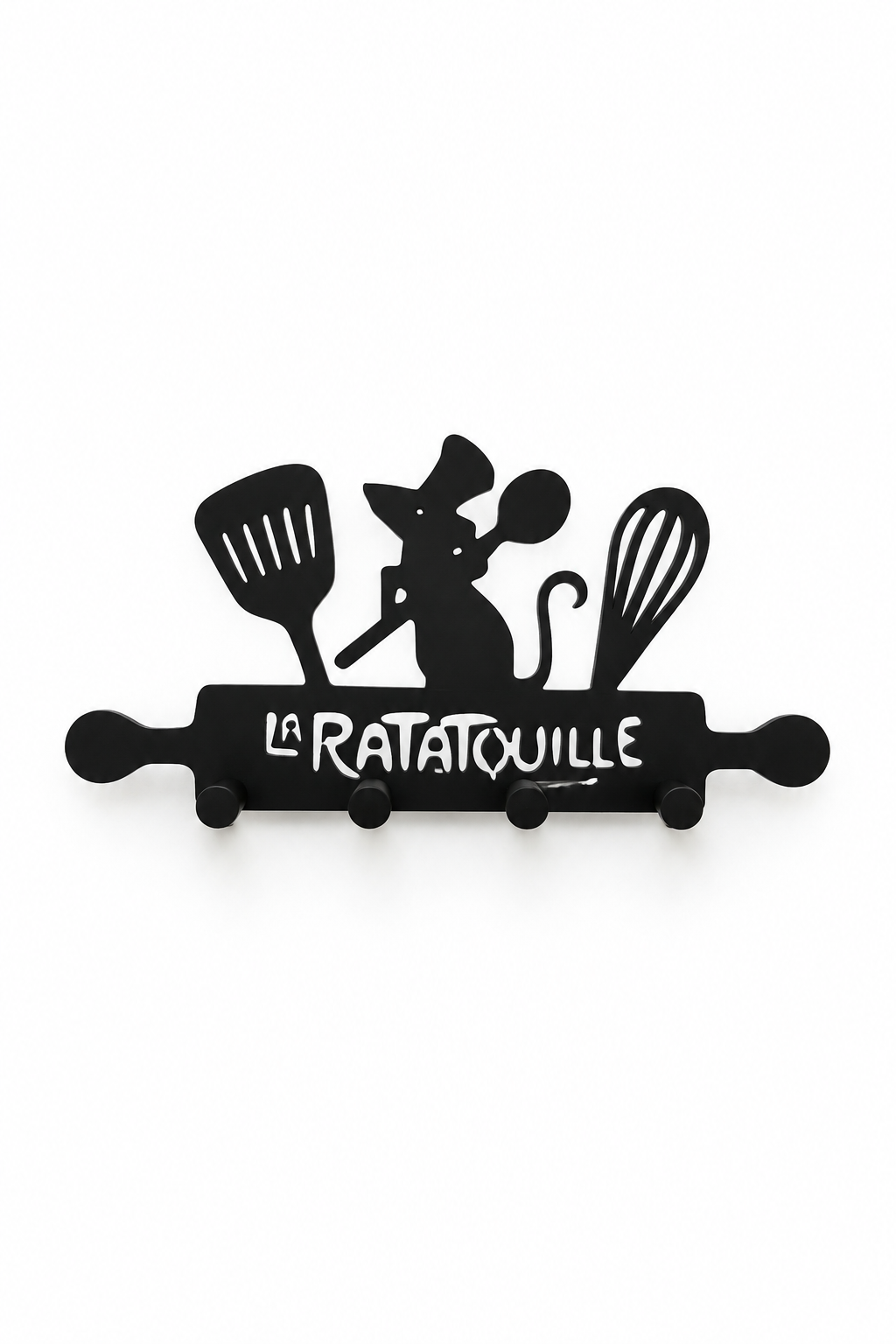 Portamestoli da Parete Ratatouille Nero – Porta Utensili da Cucina