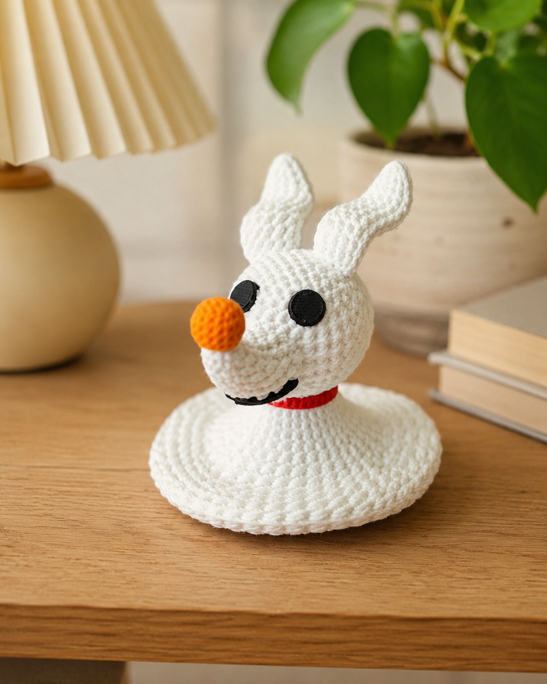 The Nightmare Before Christmas – Zero Amigurumi Bianco figure Decorazione da Collezione
